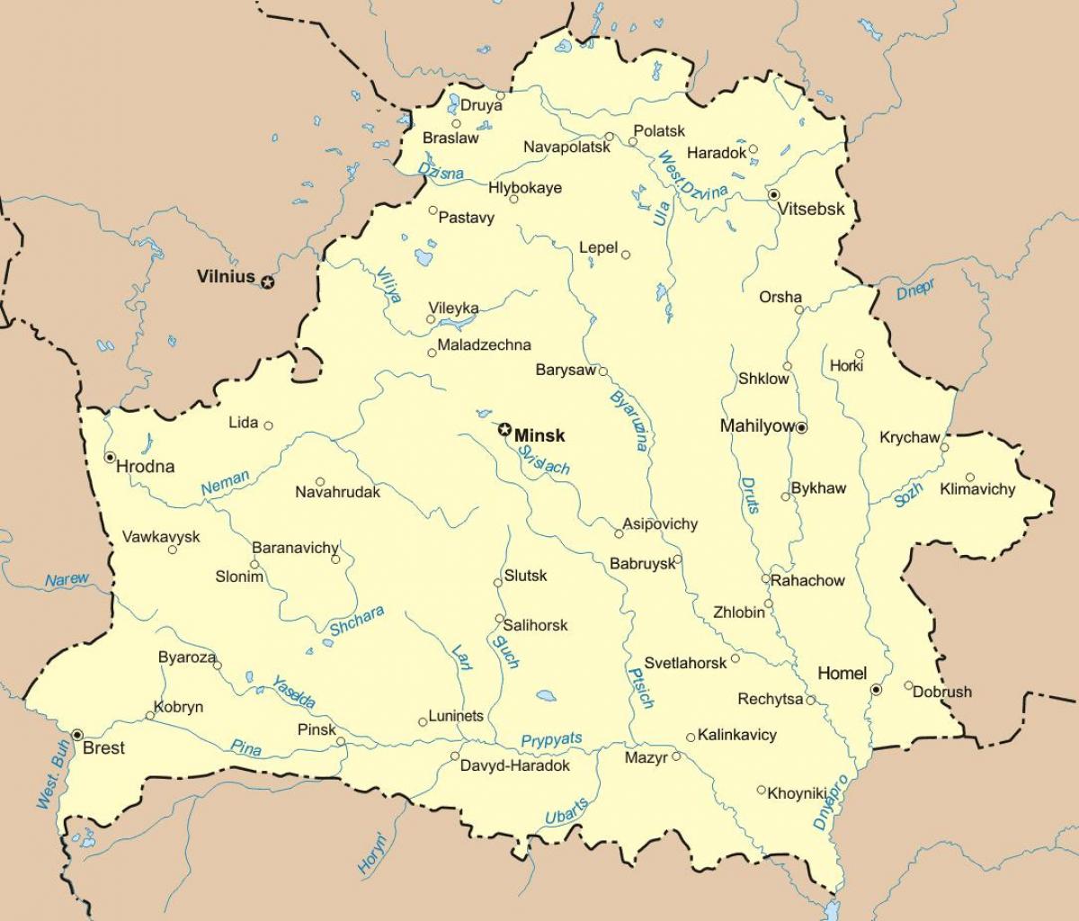નકશો belorussia